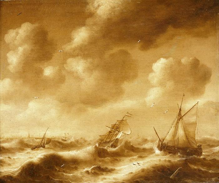 Hendrick van Anthonissen Shipping in a Gale Germany oil painting art